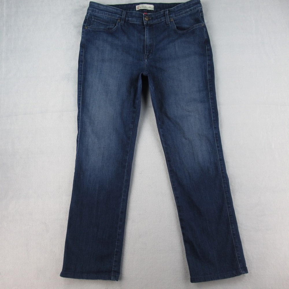 CJ by Cookie Johnson Divine Straight Leg Jean Dark Wash Blue Size 32 Made in USA